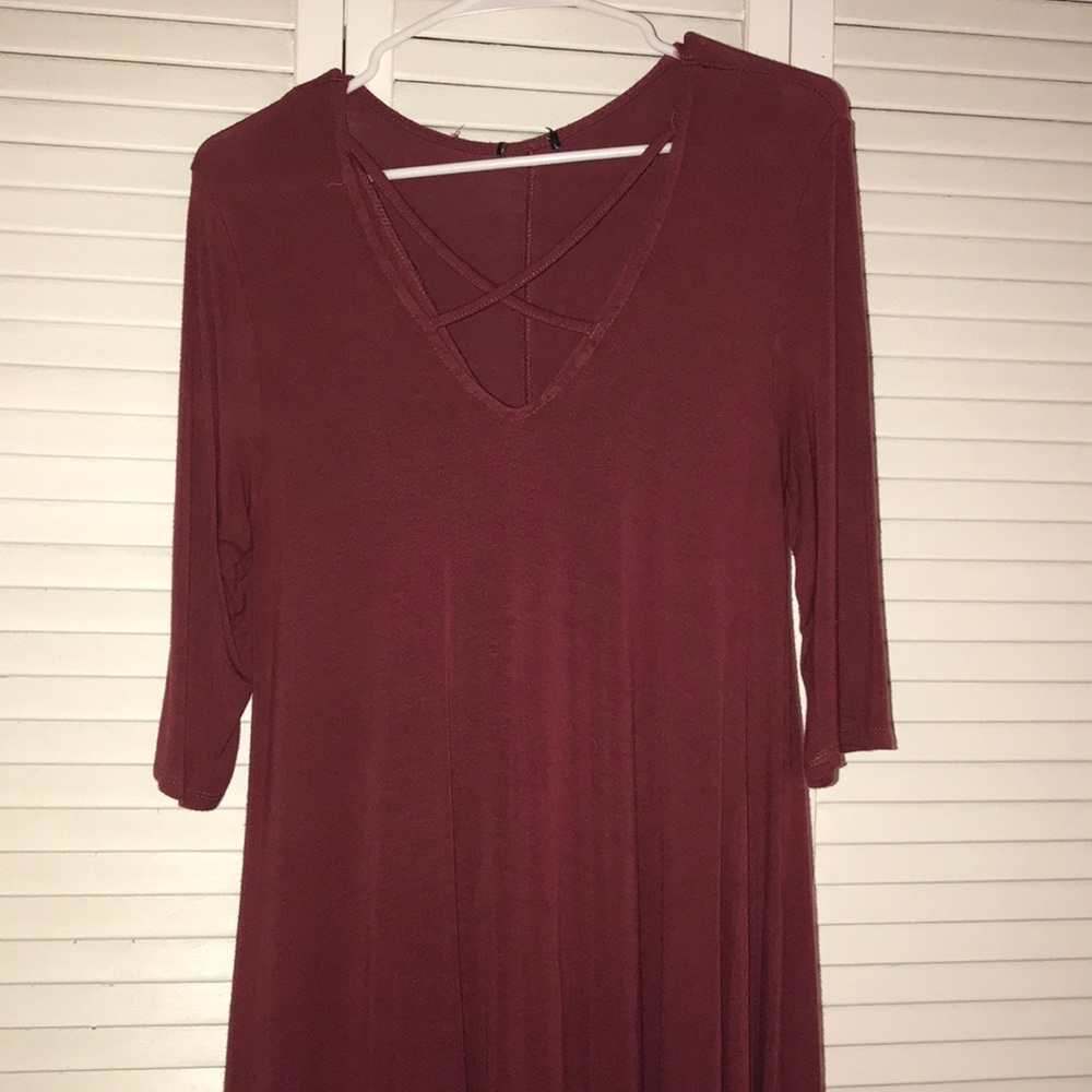 💗Host Pick💗    Maroon plus size dress